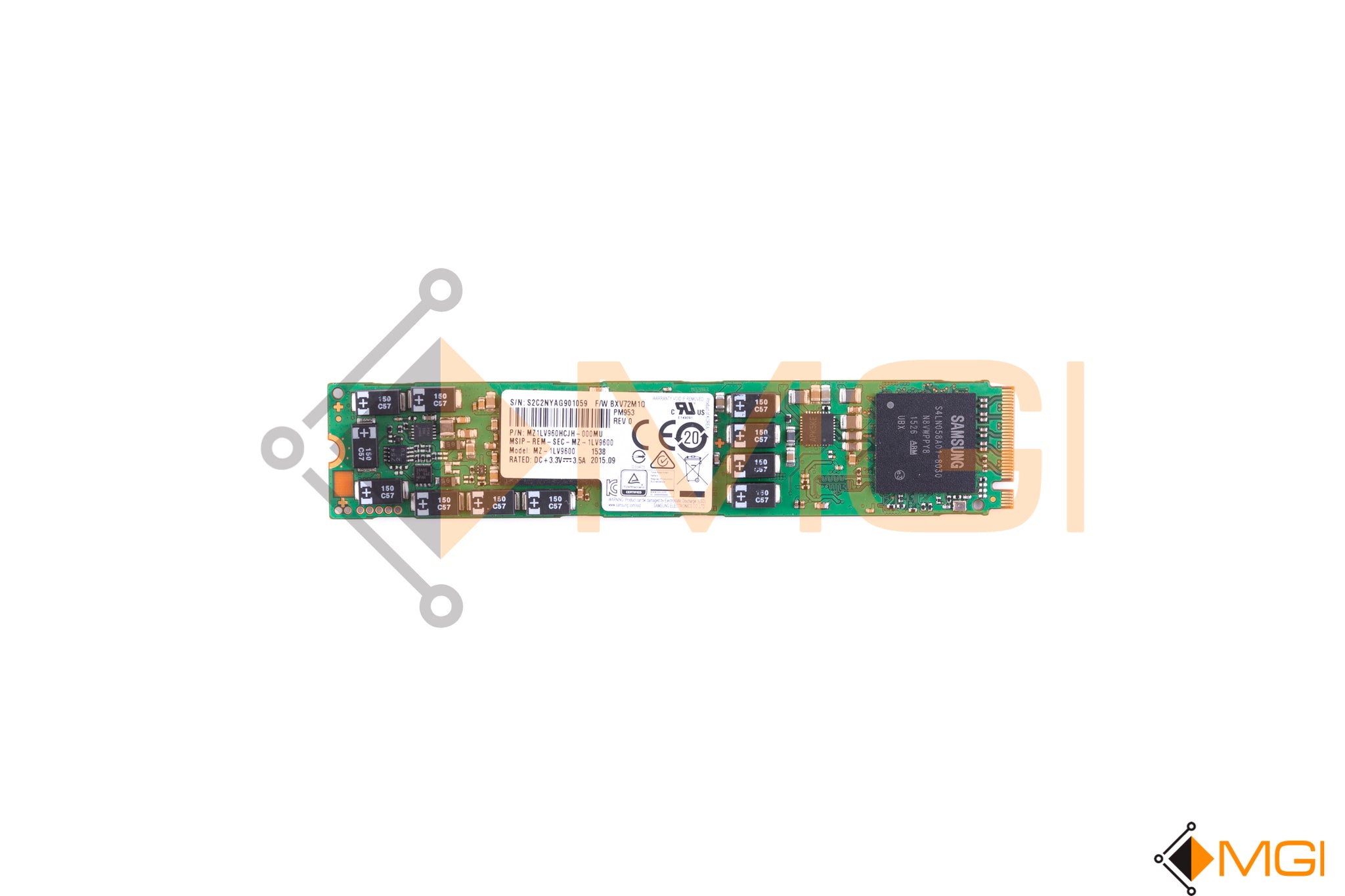 Samsung PM953 MZ1LV960HCJH 960GB PCIe Gen 3.0 x4 4GB/s M.2 Solid State Drive (MZ1LV960HCJH) thumbnail