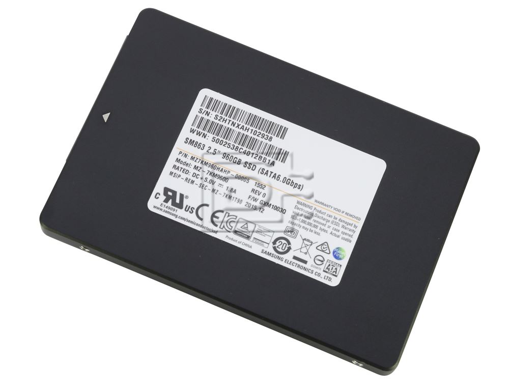 Samsung SM863a MZ-7KM960N 960GB SATA 6Gb/s 2.5 Solid State Drive (MZ7KM960HMJP-MZ7KM960N) thumbnail
