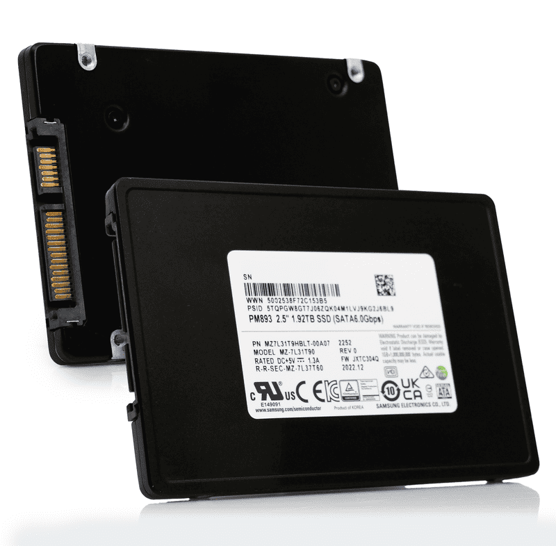 Samsung PM893 MZ7L31T9HBLT MZ-7L31T90 1.92TB 3,504 TBW SATA 6Gb/s V-NAND TLC 2.5in Solid State Drive (MZ7L31T9HBLT) thumbnail