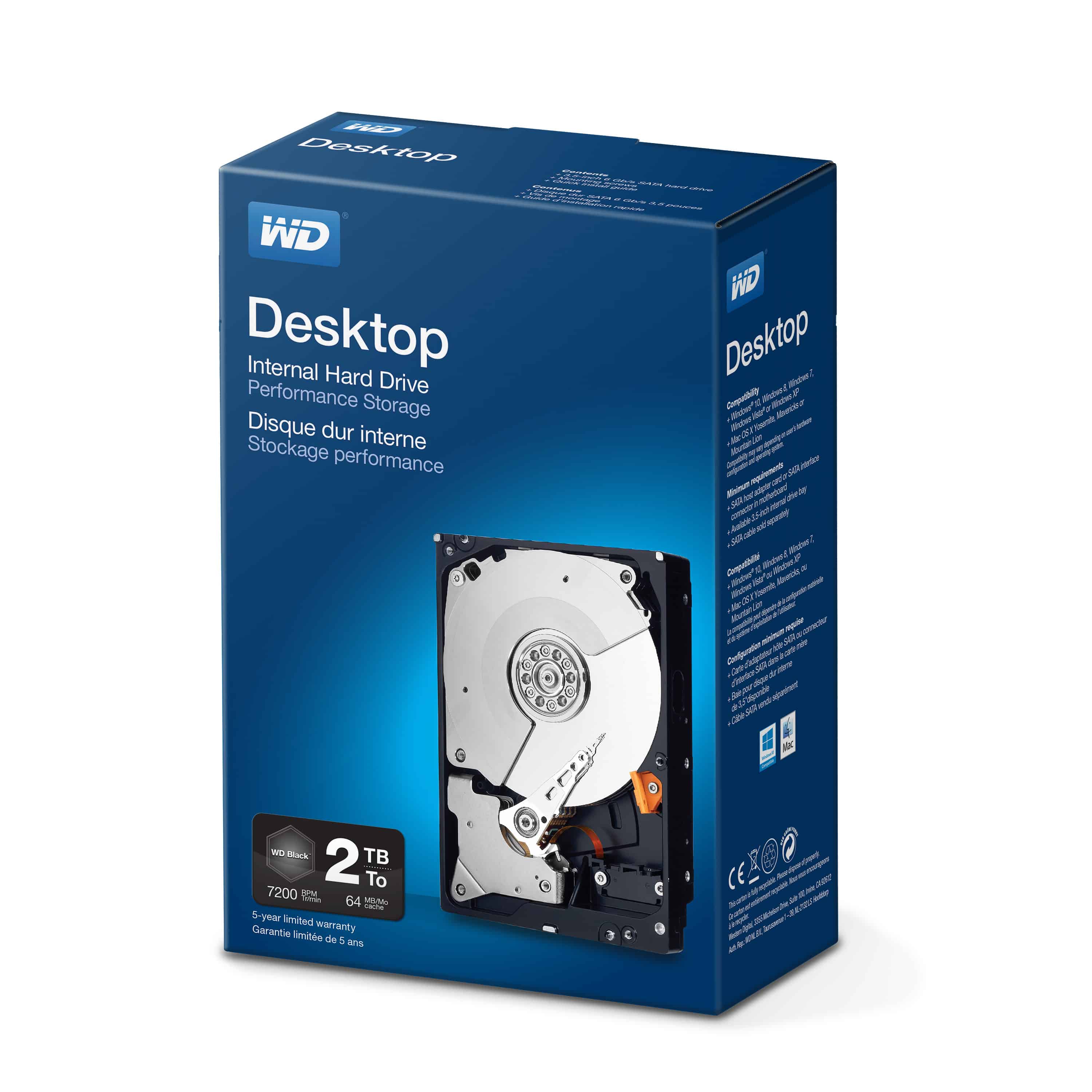 Western Digital Desktop Performance 3.5 2000 GB SATA III (WDBSLA0020HNC-ERSN) thumbnail