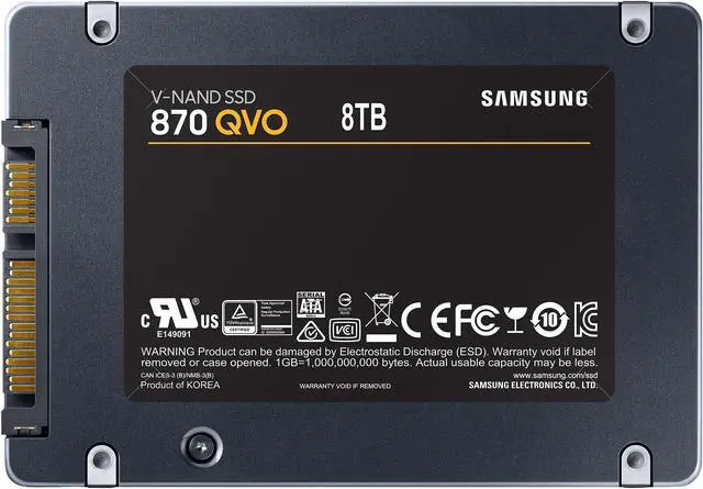Samsung 870 QVO MZ7M38T0HALC 8TB SATA 6Gb/s MLC 2.5in Read Intensive SSD (MZ7M38T0HALC) thumbnail