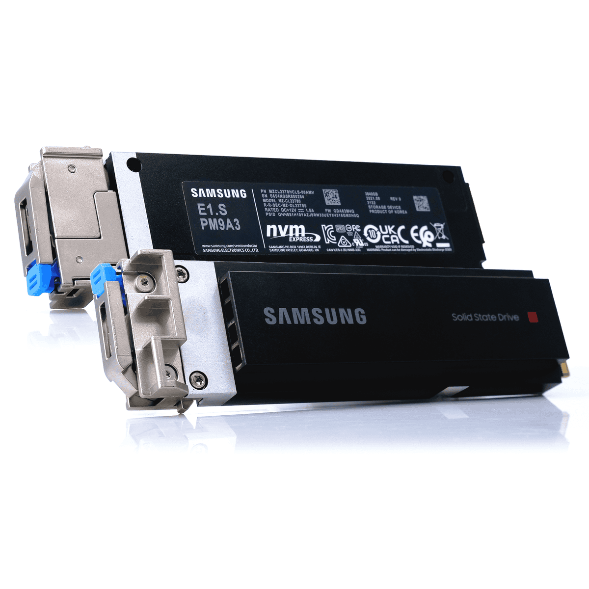 Samsung PM9A3 MZCL23T80 3.84TB PCIe Gen 4.0 x4 8GB/s NVMe E1.S Solid State Drive (MZCL23T80) thumbnail