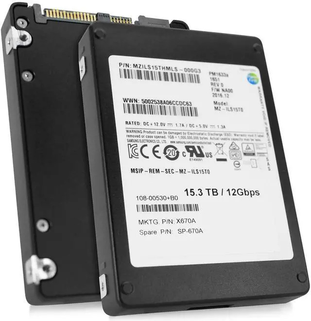 Samsung PM1633a MZILS15THMLS MZ-ILS15T0 15.36TB SAS 12Gb/s 2.5 SSD (MZILS15THMLS-REF) thumbnail