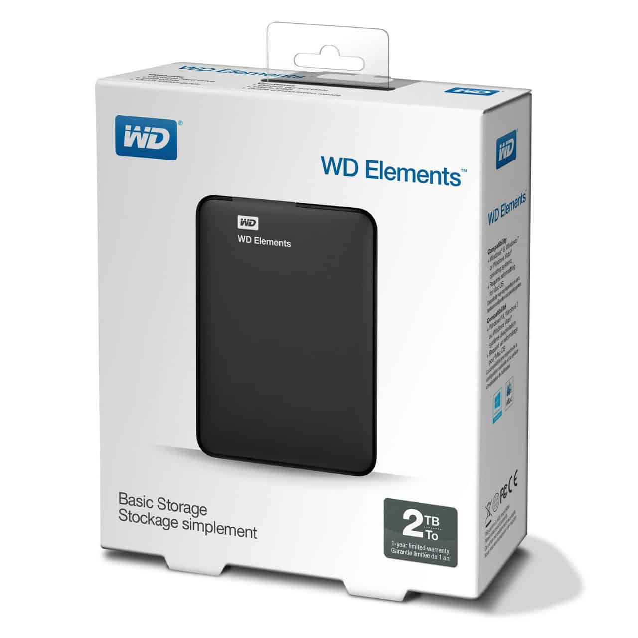 Western Digital WDBU6Y0020BBK-WESN Elements SE Black External HDD, 2TB, 2.5, USB3.1 Gen1, 5400RPM (WDBU6Y0020BBK-WESN) thumbnail