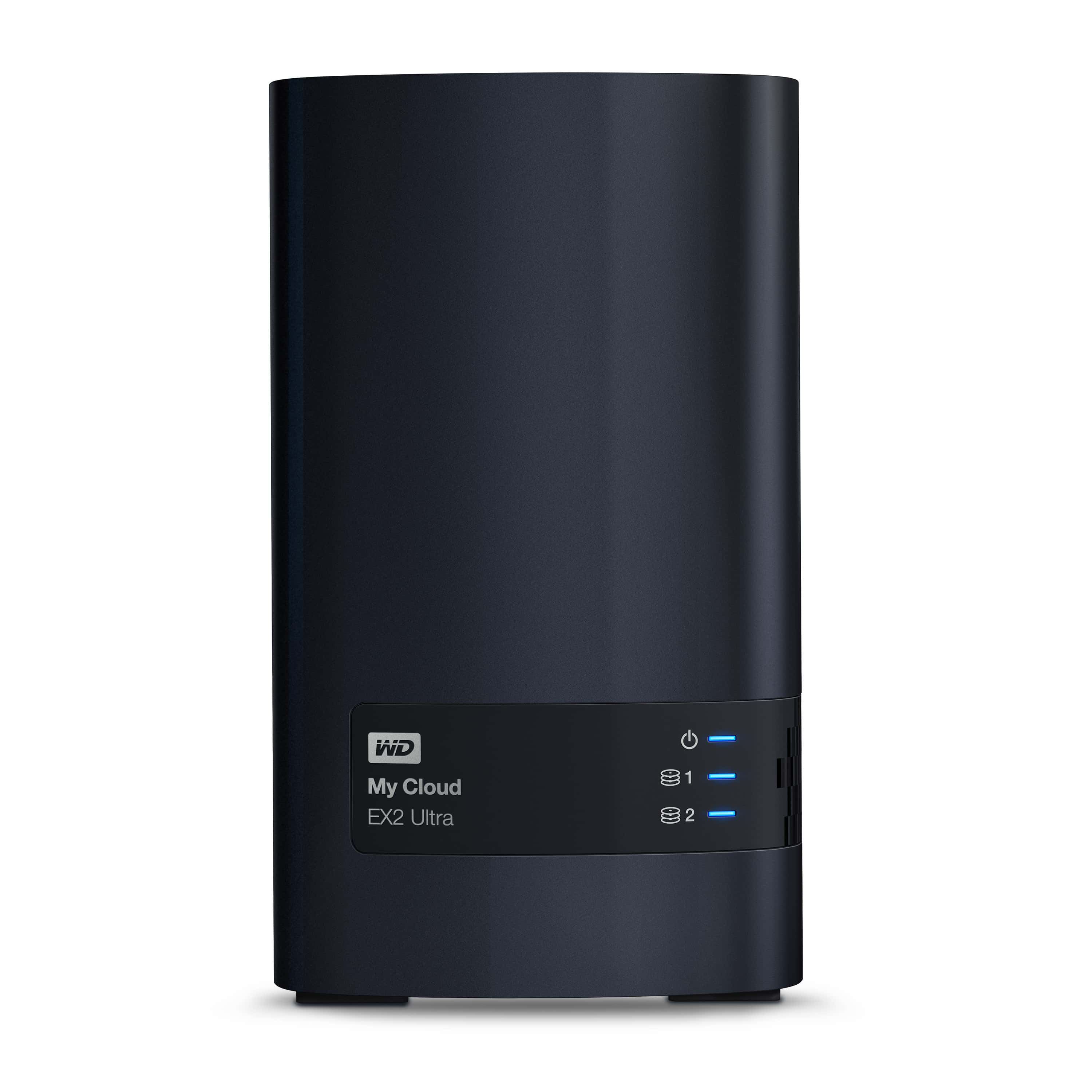 Western Digital My Cloud EX2 Ultra 3.5 Inch 2 bay My Cloud EX2 Ultra NAS, 0TB, Zwart (WDBVBZ0000NCH-EESN) thumbnail