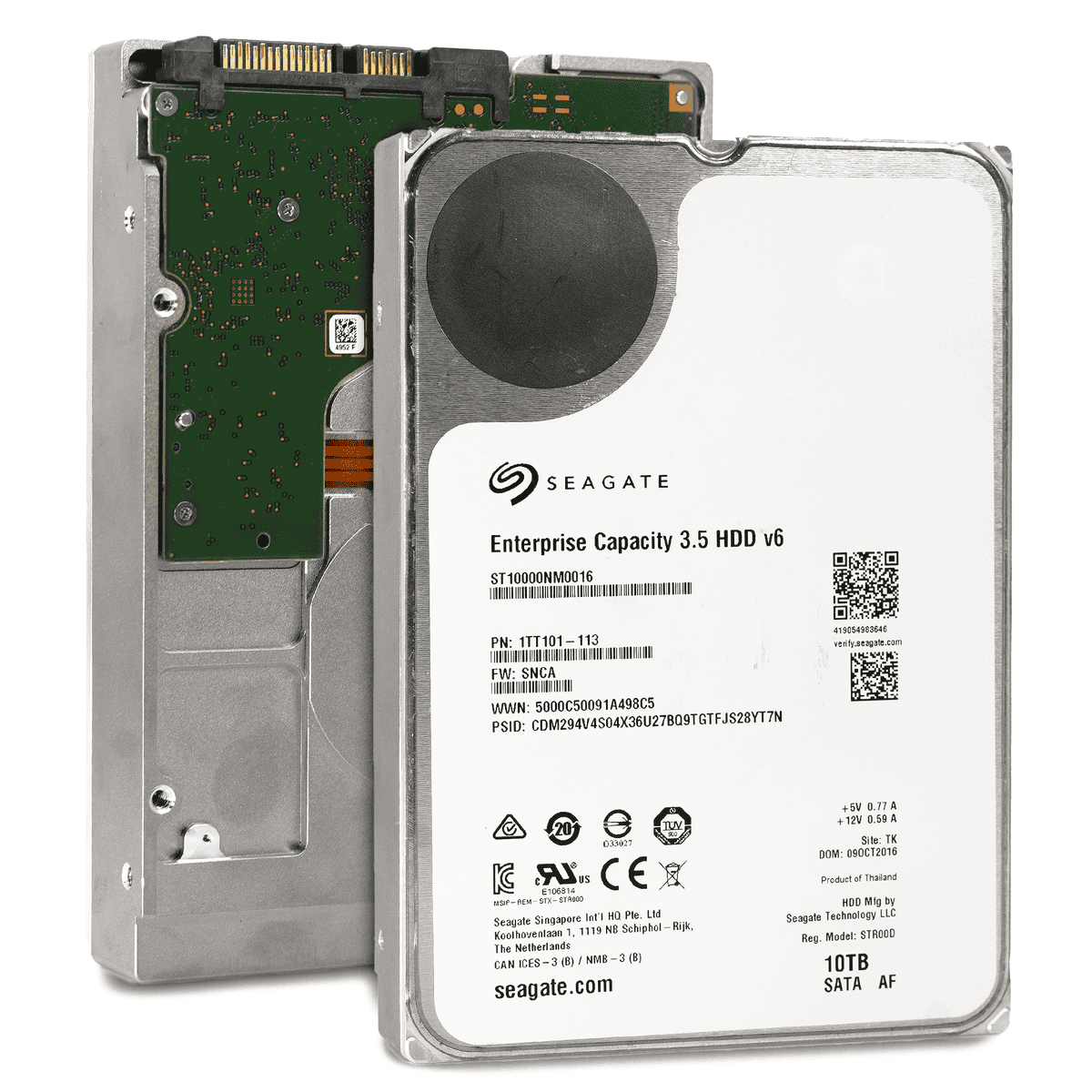 Seagate Exos X10 ST10000NM0016 10TB 7.2K RPM SATA 6Gb/s 512e 256MB 3.5 Hard Drive (ST10000NM0016) thumbnail