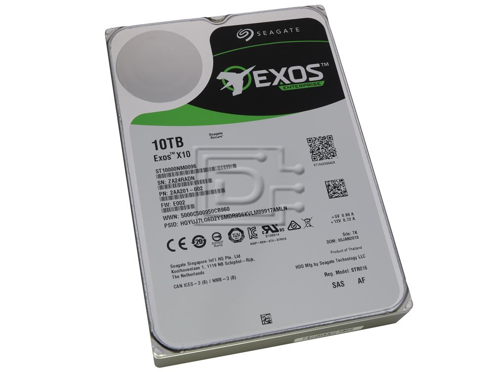 Seagate Exos X10 ST10000NM0096 10TB 7.2K RPM SAS 12Gb/s 512e 256MB 3.5 Hard Drive (ST10000NM0096) thumbnail
