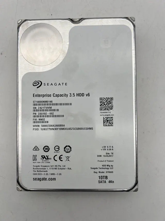Seagate Exos X10 ST10000NM0146 10TB 7.2K RPM SATA 6Gb/s 4Kn 256MB 3.5 Hard Drive (ST10000NM0146) thumbnail