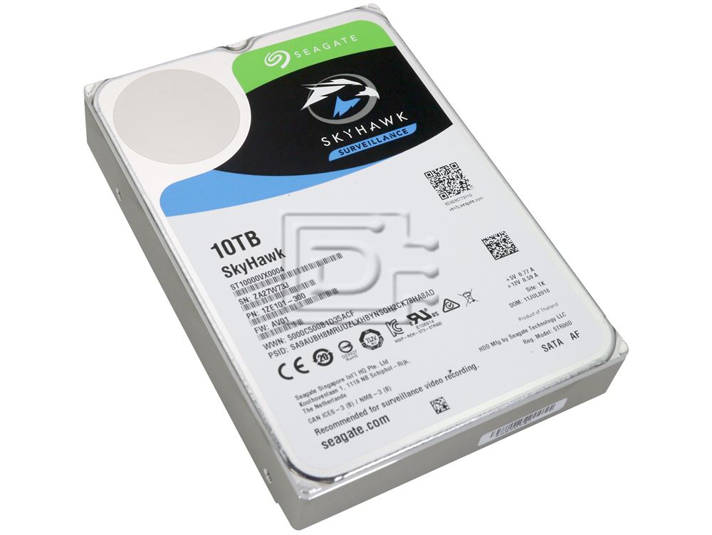 Seagate SkyHawk ST10000VX0004 10TB 7.2K RPM SATA 6Gb/s 256MB 3.5 NVR/DVR Hard Drive (ST10000VX0004) thumbnail