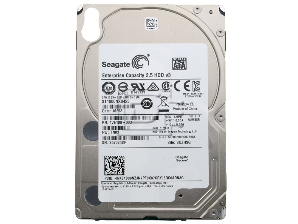 Seagate Exos 7E2000 ST1000NX0423 1TB 7.2K RPM SATA 6Gb/s 512n 128MB 2.5 Hard Drive (ST1000NX0423) thumbnail