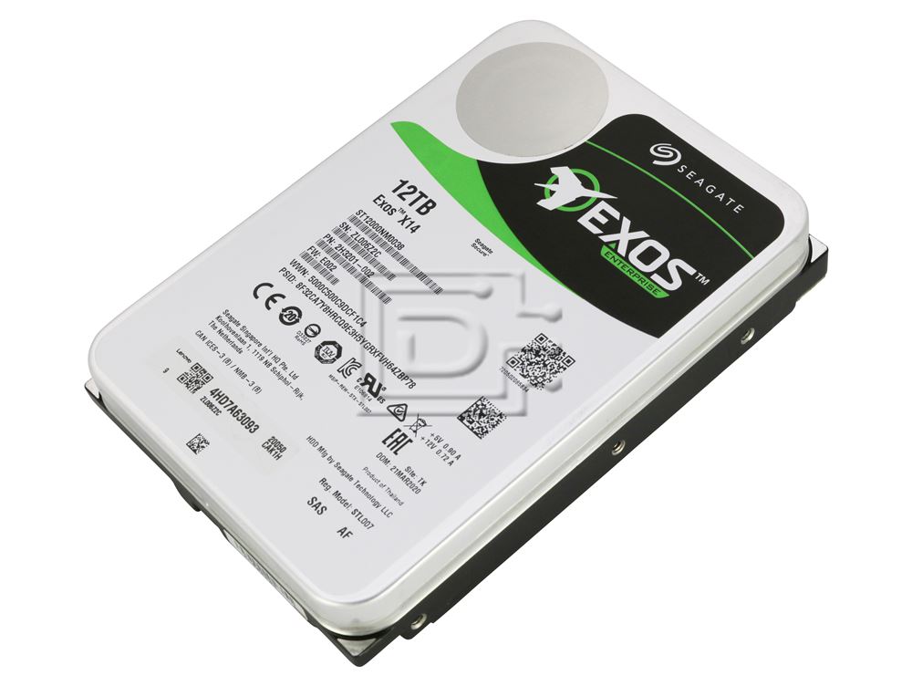 Seagate Exos X14 ST12000NM0038 12TB 7.2K RPM SAS 12Gb/s 512e/4Kn 256MB 3.5 FastFormat Hard Drive (ST12000NM0038) thumbnail