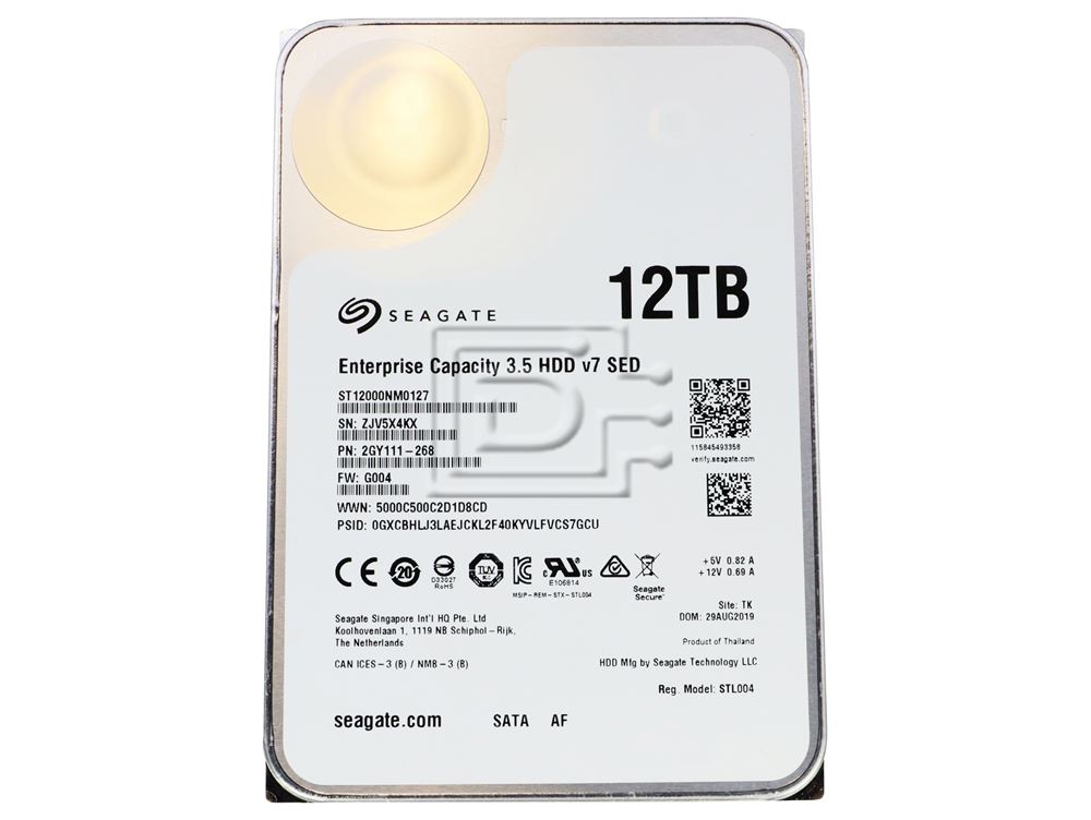 Seagate Enterprise Capacity v7 ST12000NM0127 12TB 7.2K RPM SATA 6Gb/s 512e SED 3.5in Hard Drive (ST12000NM0127) thumbnail