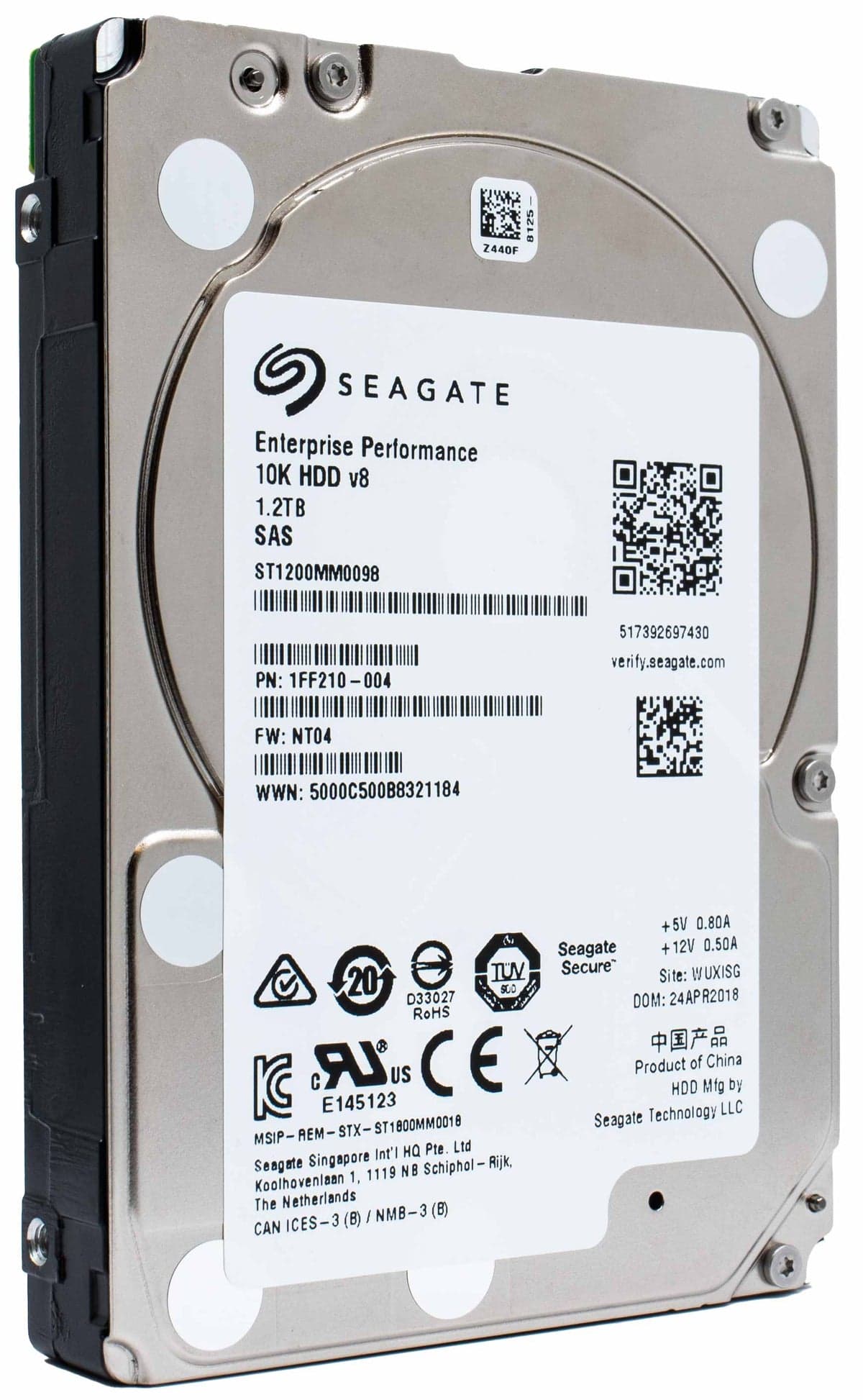 Seagate Enterprise Performance ST1200MM0098 1.2TB 10K RPM SAS 12Gb/s 512n 128MB 2.5 SED Hard Drive (ST1200MM0098) thumbnail