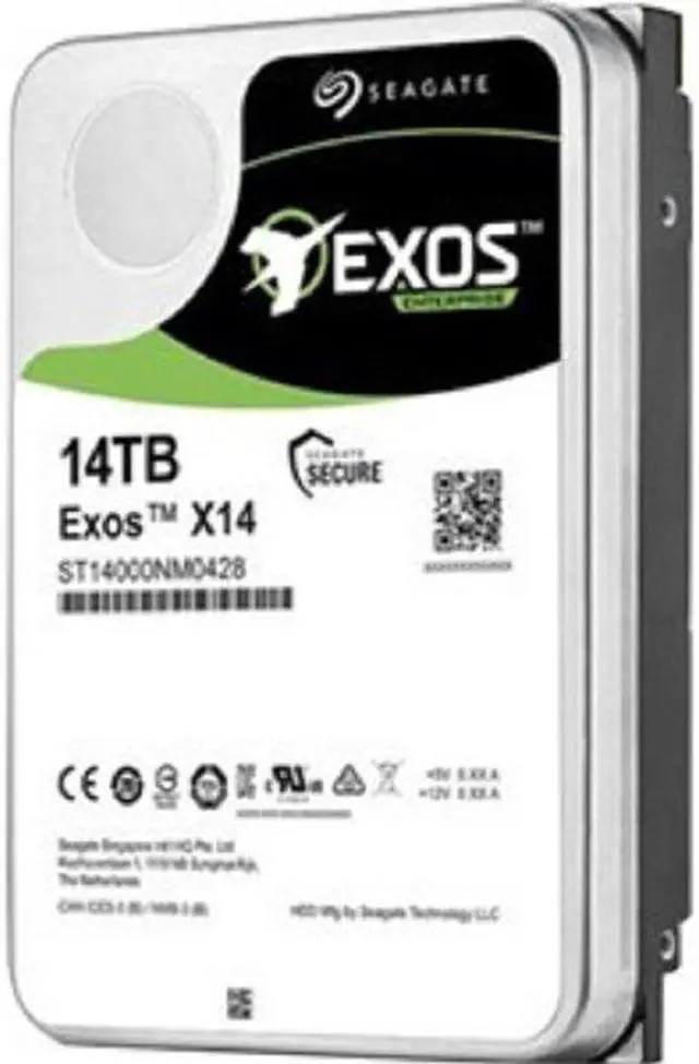Seagate Exos X14 ST14000NM0048 14TB 7.2K RPM SAS 12Gb/s 512e/4Kn 256MB 3.5 FastFormat Hard Drive (ST14000NM0048) thumbnail
