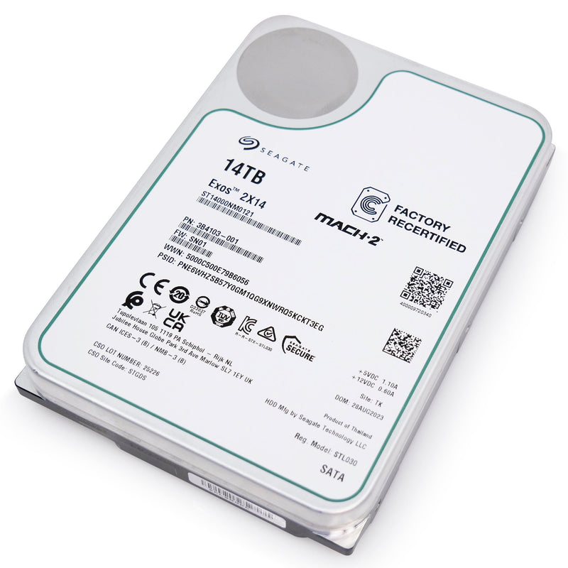 Seagate Exos 2X14 ST14000NM0121 14TB 7.2K RPM SATA 6Gb/s 512e 3.5in Hard Drive (ST14000NM0121) thumbnail