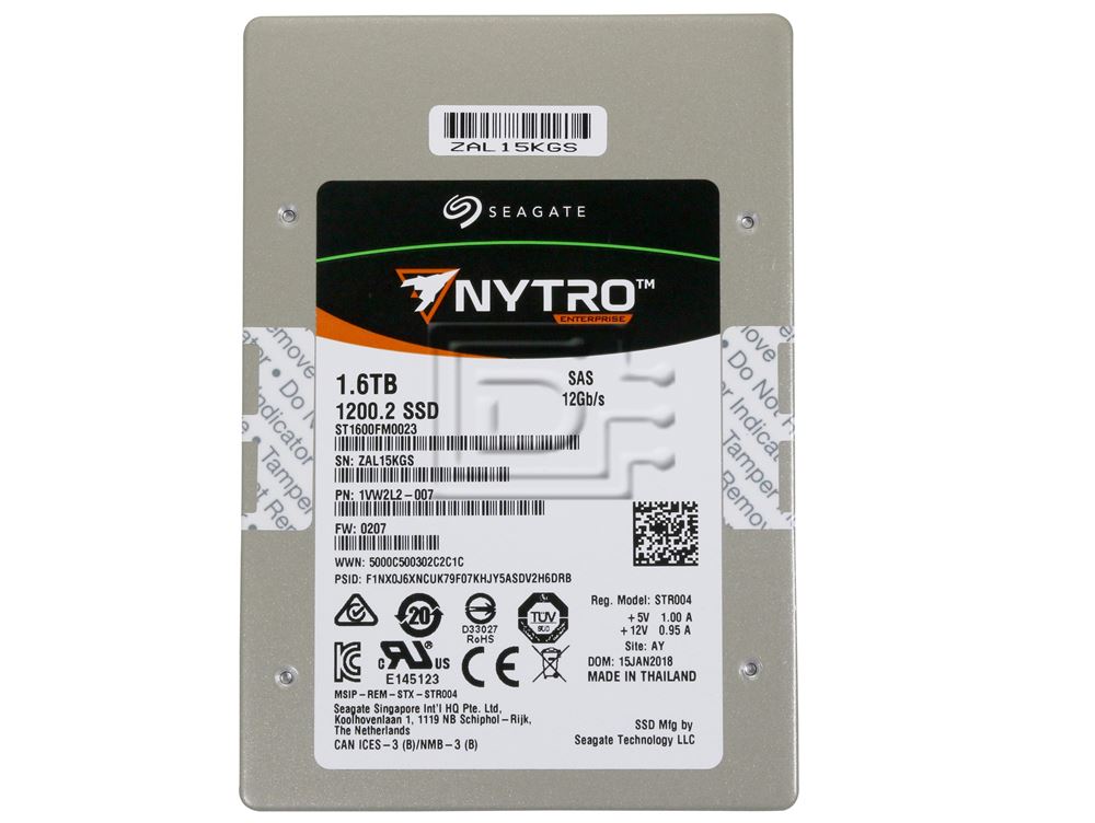 Seagate Nytro 1200.2 ST1600FM0023 1.6TB SAS 12Gb/s 2.5 Solid State Drive (ST1600FM0023) thumbnail