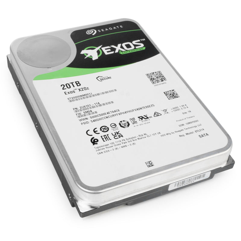 Seagate Exos X20z Host Managed SMR ST20000NM001J 20TB 7.2K RPM SATA 6Gb/s 3.5in Hard Drive (ST20000NM001J) thumbnail