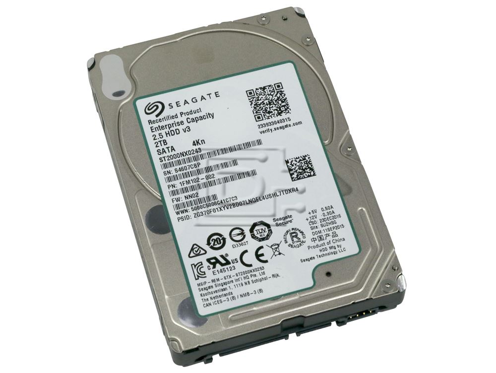 Seagate Enterprise Capacity ST2000NX0243 2TB 7.2K RPM SATA 6Gb/s 128MB 2.5 Hard Drive (ST2000NX0243) thumbnail