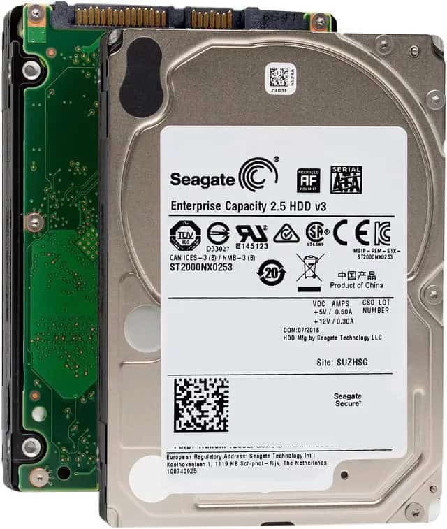 Seagate Exos 7E2000 ST2000NX0253 2TB 7.2K RPM SATA 6Gb/s 512e 128MB 2.5 Hard Drive (ST2000NX0253) thumbnail