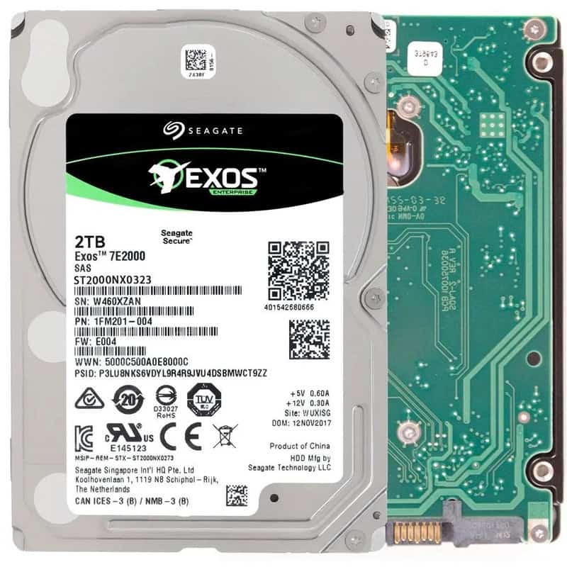 Seagate Exos 7E2000 ST2000NX0323 2TB 7.2K RPM SAS 12Gb/s 4Kn 128MB 2.5 SED Hard Drive (ST2000NX0323) thumbnail