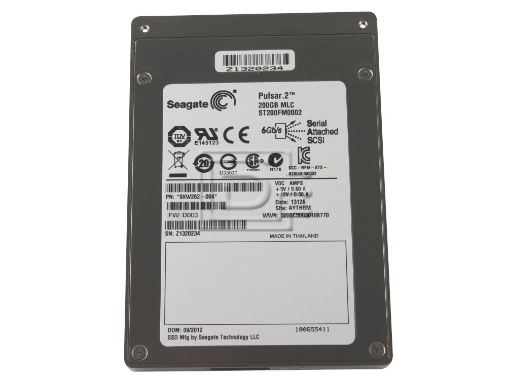 Seagate Pulsar.2 ST200FM0002 200GB SAS 6Gb/s 2.5 Solid State Drive (ST200FM0002) thumbnail
