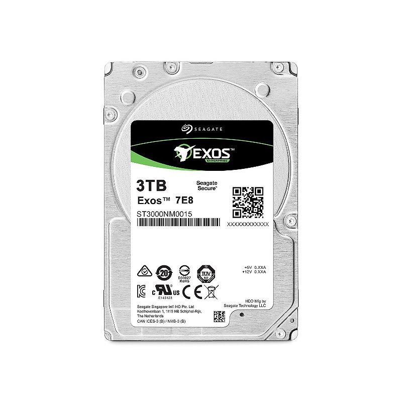 Seagate Exos 7E8 ST3000NM0015 3TB 7.2K RPM SATA 6Gb/s 512n 128MB 3.5 SED Hard Drive (ST3000NM0015) thumbnail