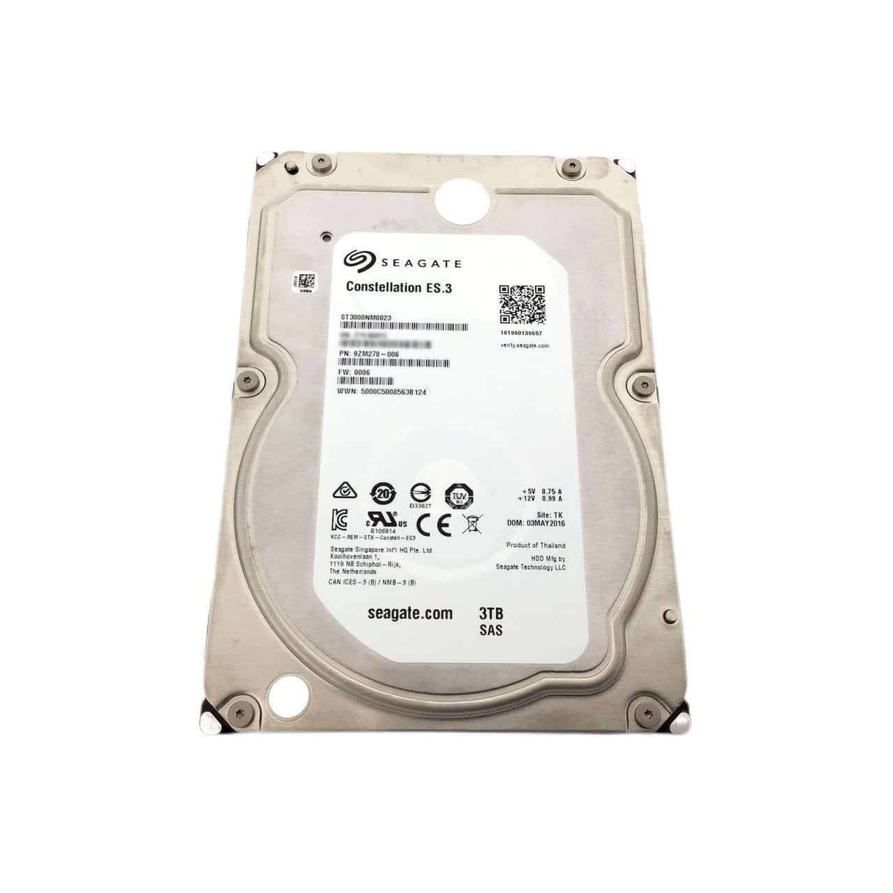 Seagate Constellation ES.3 ST3000NM0023 3TB 7.2K RPM SAS 6Gb/s 128MB 3.5 Hard Drive (ST3000NM0023) thumbnail