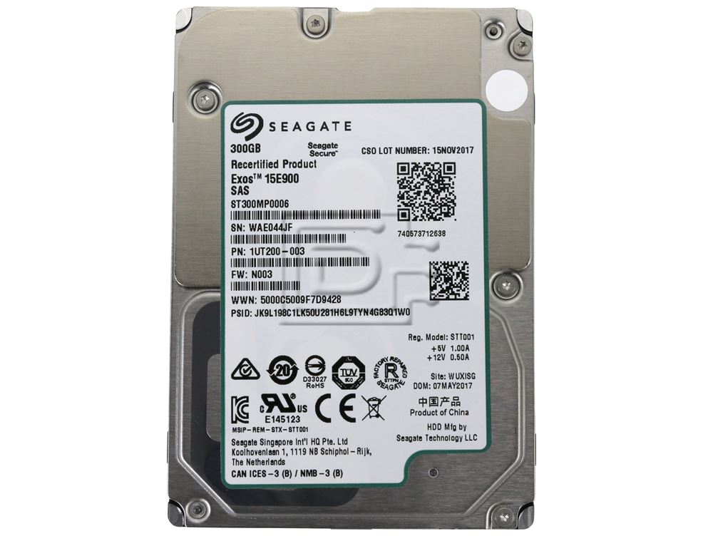 Seagate Exos 15E900 ST300MP0006 300GB 15K RPM SAS 12Gb/s 512n 256MB 2.5 Hard Drive (ST300MP0006) thumbnail