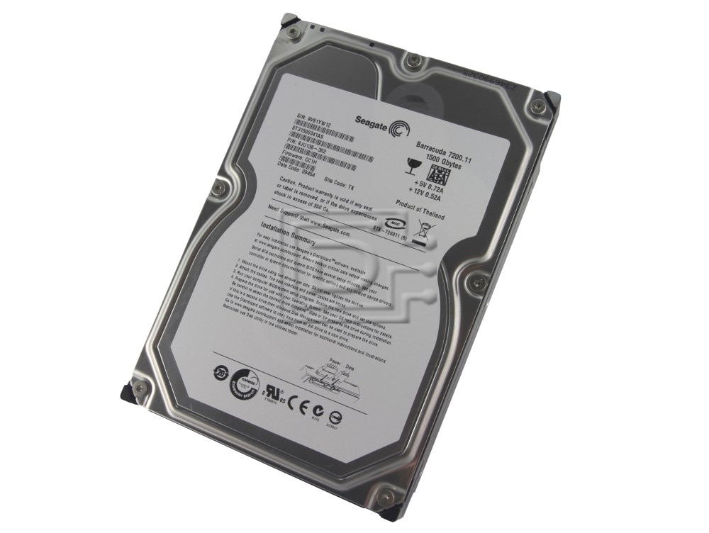 Seagate Barracuda ST31500341AS 1.5TB 7.2K RPM SATA 3Gb/s 32MB 3.5 Hard Drive (ST31500341AS) thumbnail
