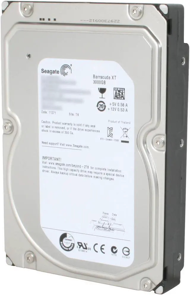 Seagate Barracuda ST33000651AS 3TB 7.2K RPM SATA 6Gb/s 64MB 3.5 Hard Drive (ST33000651AS) thumbnail