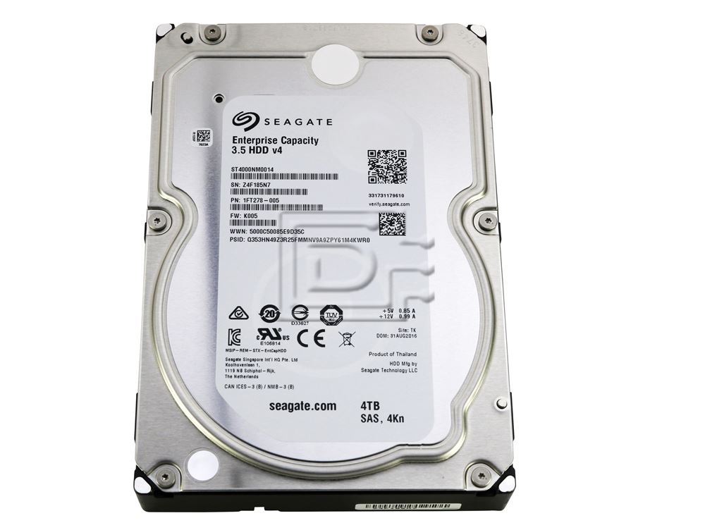 Seagate Enterprise Capacity ST4000NM0014 4TB 7.2K RPM SAS 12Gb/s 128MB 3.5 Hard Drive (ST4000NM0014) thumbnail