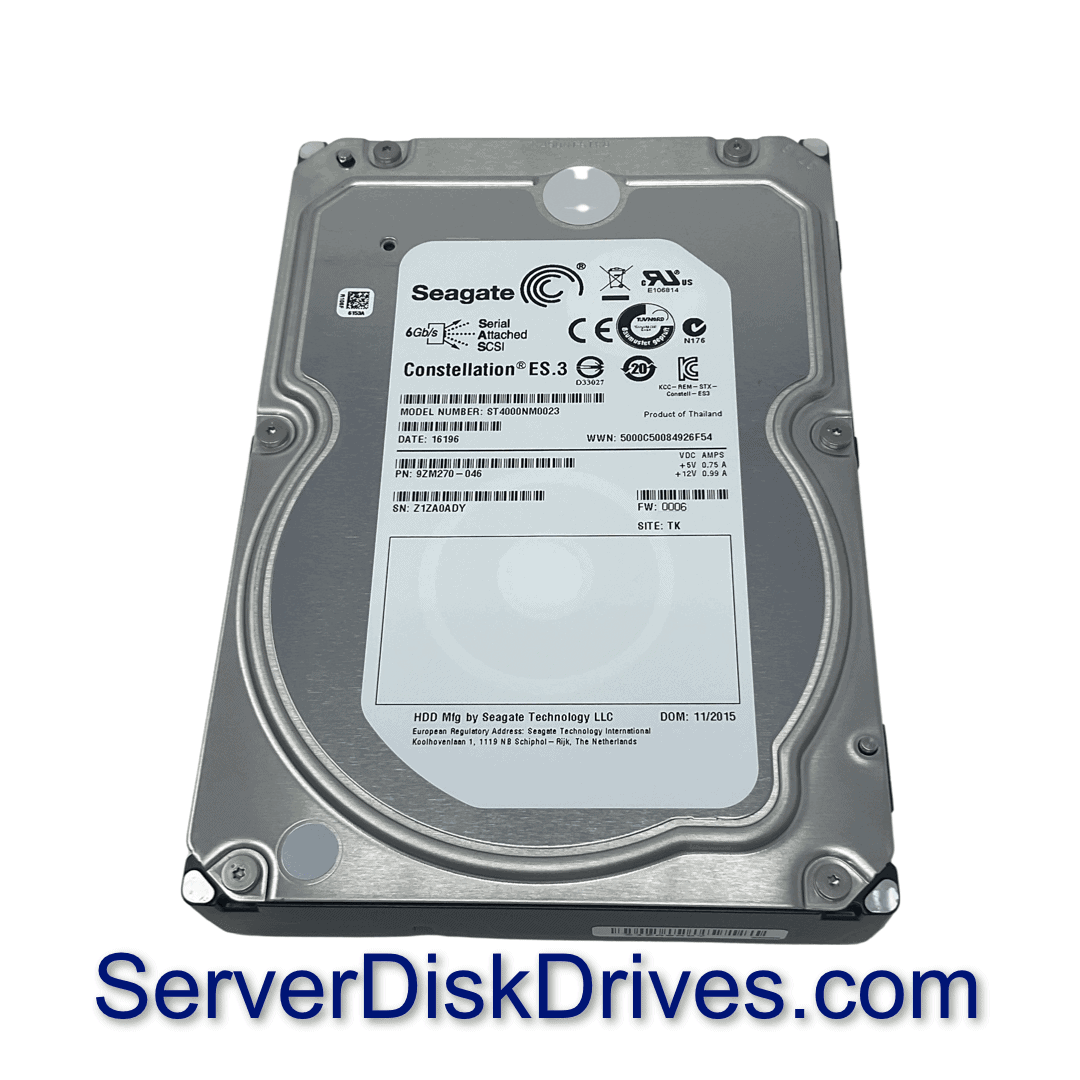 Seagate Constellation ES.3 ST4000NM0023 4TB 7.2K RPM SAS 6Gb/s 128MB 3.5 Hard Drive (ST4000NM0023) thumbnail