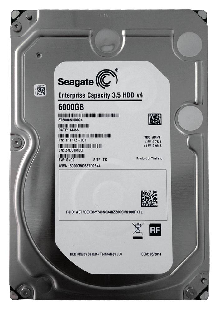 Seagate Enterprise Capacity ST6000NM0024 6TB 7.2K RPM SATA 6Gb/s 128MB 3.5 Hard Drive (ST6000NM0024) thumbnail