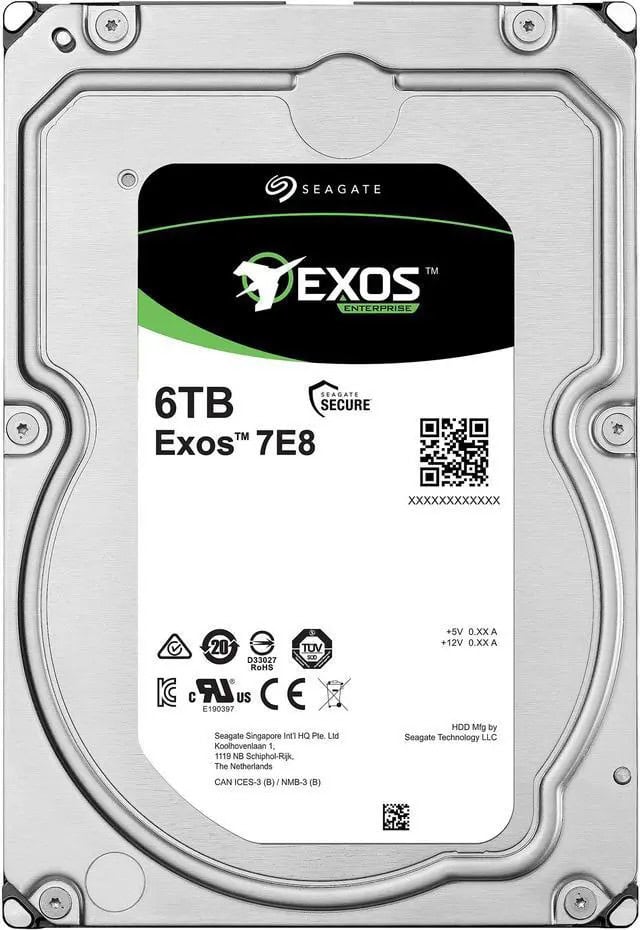 Seagate Exos 7E8 ST6000NM0115 6TB 7.2K RPM SATA 6Gb/s 512e 256MB 3.5 Hard Drive (ST6000NM0115) thumbnail