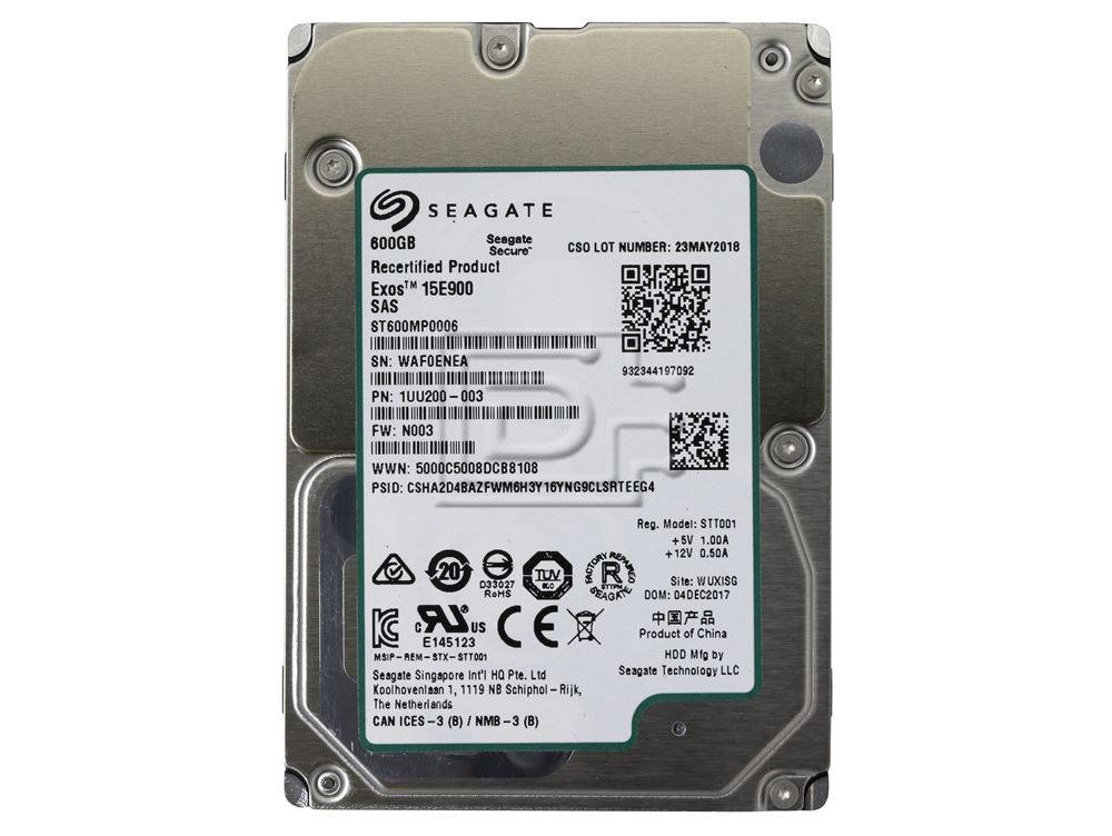 Seagate Exos 15E900 ST600MP0006 600GB 15K RPM SAS 12Gb/s 512n 256MB 2.5 Hard Drive (ST600MP0006) thumbnail