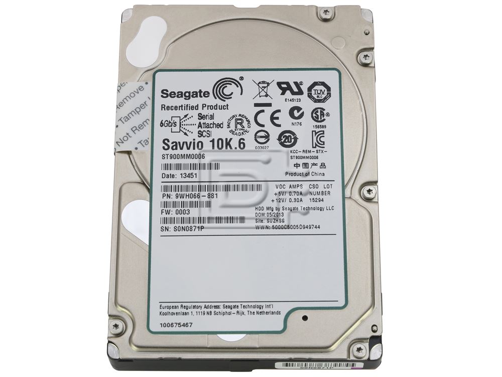 Seagate Savvio 10K.6 ST900MM0006 900GB 10K RPM SAS 6Gb/s 64MB 2.5 Hard Drive (ST900MM0006) thumbnail