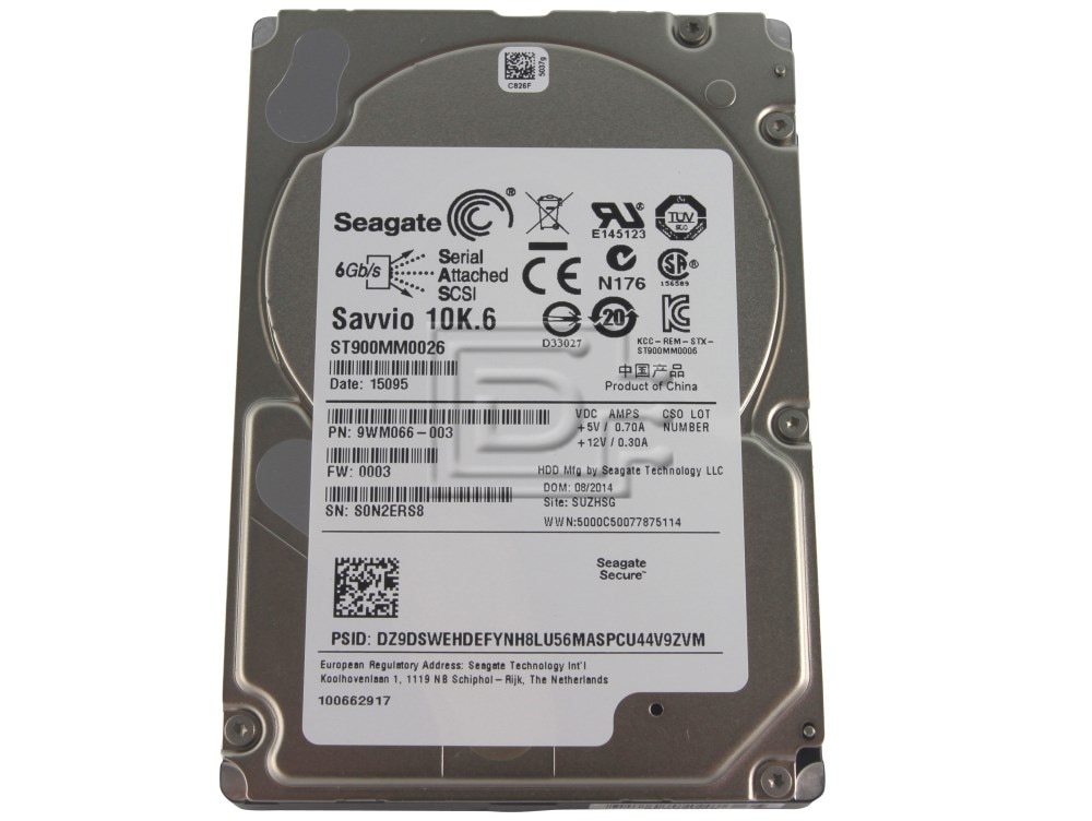 Seagate Enterprise Performance ST900MM0038 900GB 10K RPM SAS 12Gb/s 4Kn 128MB 2.5 SED Hard Drive (ST900MM0038) thumbnail
