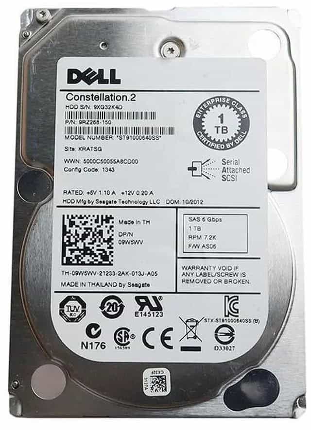 Seagate Constellation.2 ST91000640SS 1TB 7.2K RPM SAS 6Gb/s 64MB 2.5 Hard Drive (ST91000640SS) thumbnail