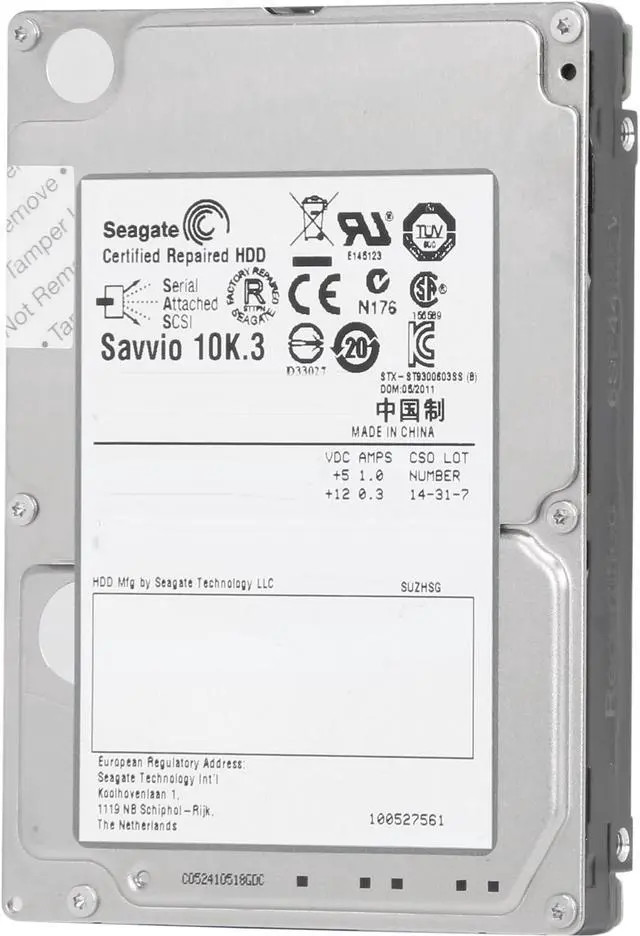 Seagate Savvio 10K.3 ST9300603SS 300GB 10K RPM SAS 6Gb/s 16MB 2.5 Hard Drive (ST9300603SS) thumbnail