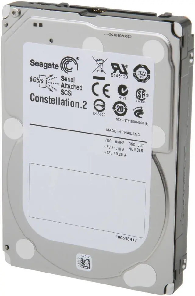 Seagate Constellation.2 ST9500620SS 500GB 7.2K RPM SAS 6Gb/s 64MB 2.5 Hard Drive (ST9500620SS) thumbnail
