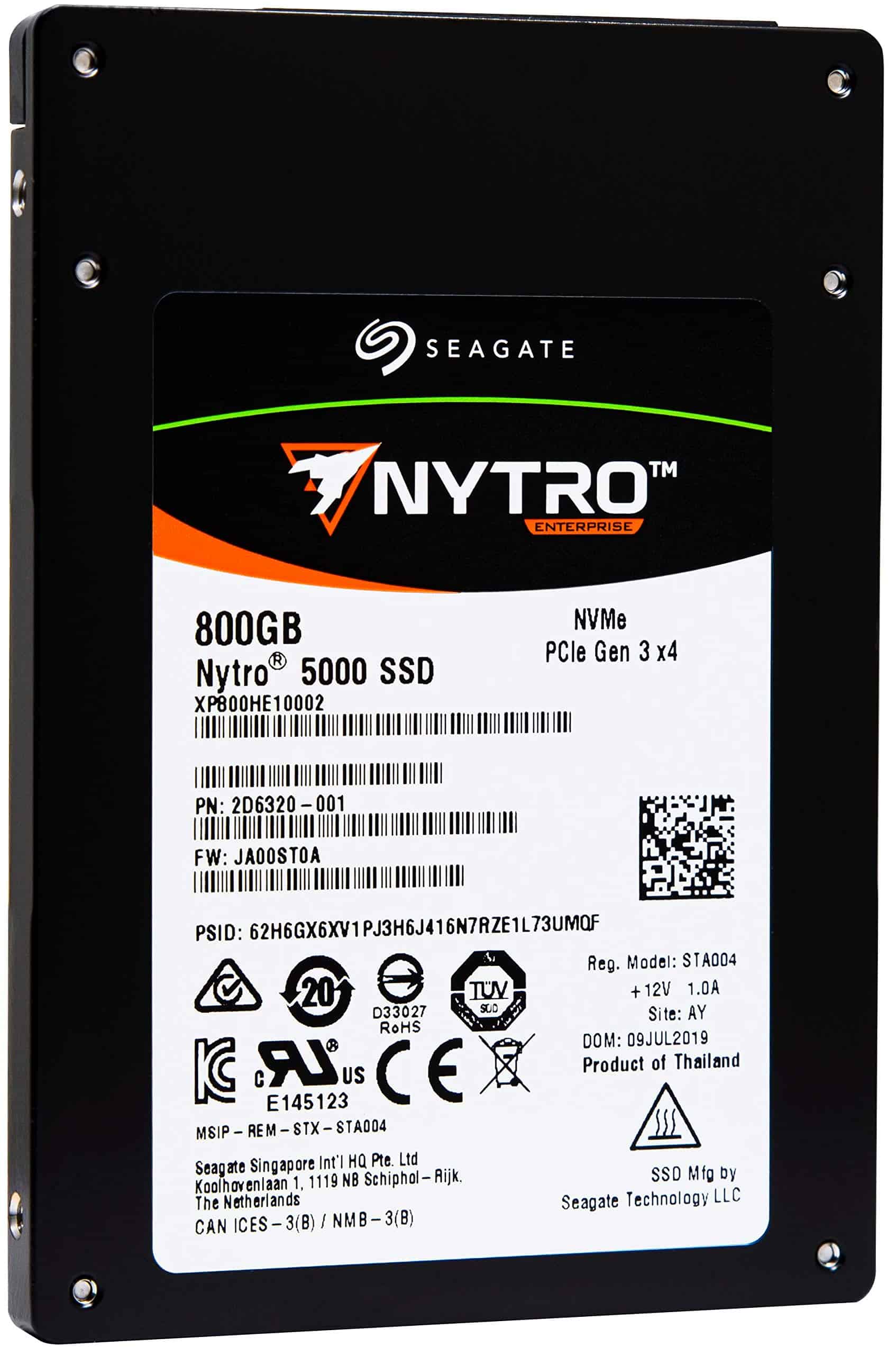Seagate Nytro 5000 XP800HE10002 800GB PCIe Gen 3.0 x4 4GB/s 2.5 Mixed Use Solid State Drive (XP800HE10002) thumbnail