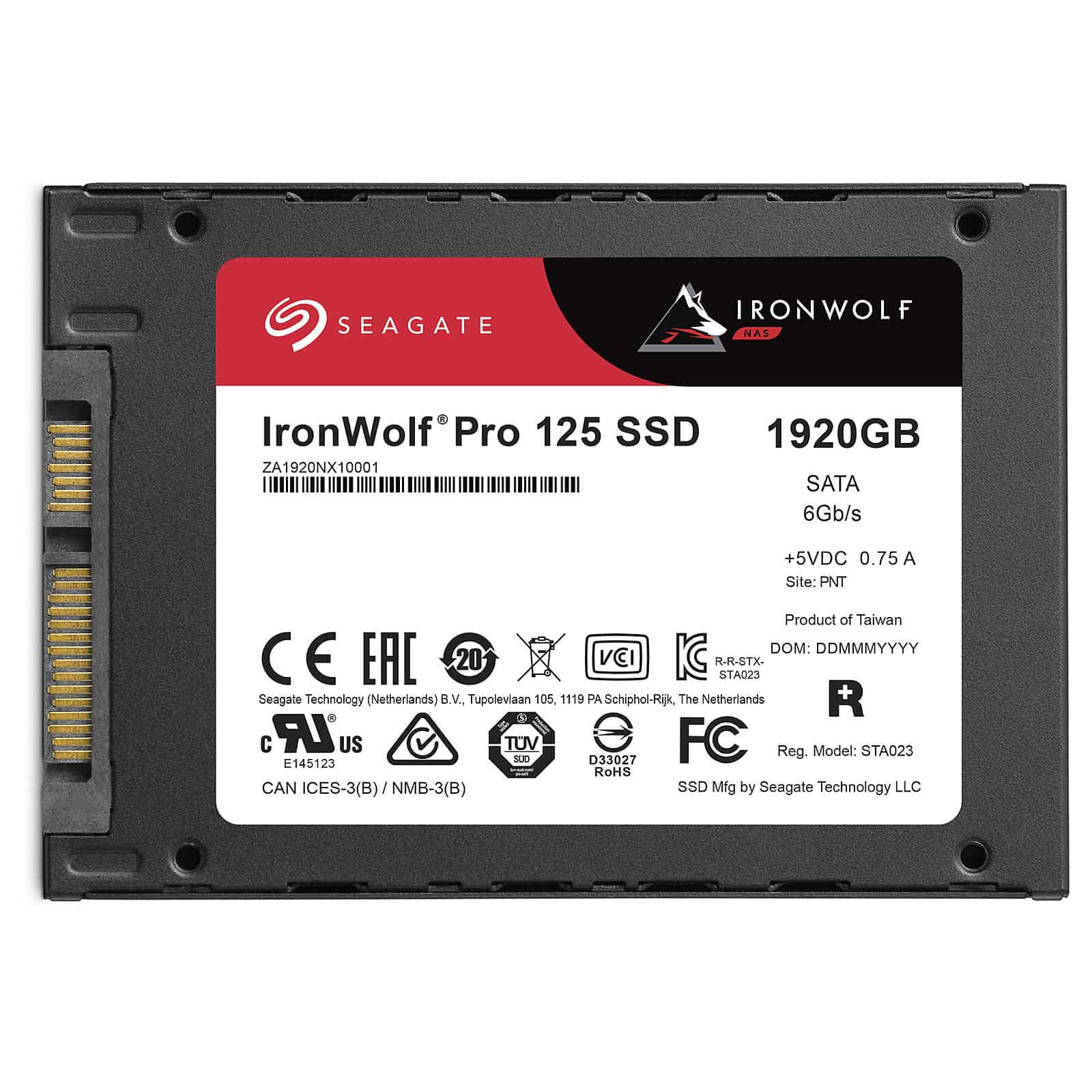 Seagate IronWolf Pro 125 ZA1920NX10001 1.92TB SATA 6Gb/s 3D TLC 2.5in Solid State Drive (ZA1920NX10001) thumbnail
