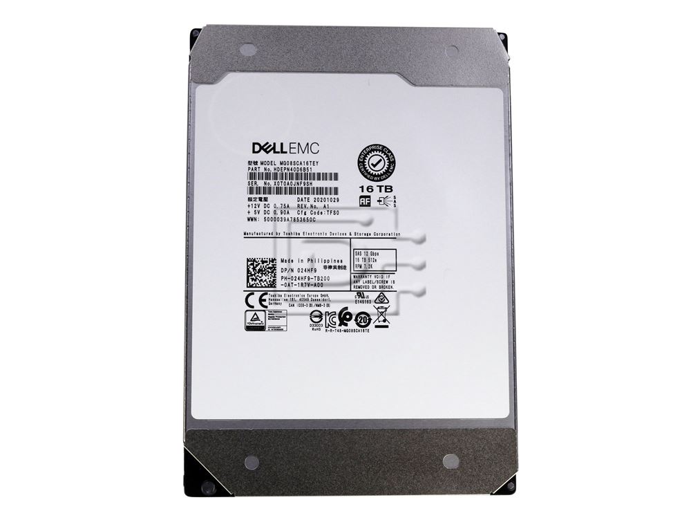 Toshiba / Dell MG08 MG08SCA16TEY HDEPN40DAB51 16TB 7.2K RPM SAS 12Gb/s 512e 3.5in Hard Drive (8MG73-MG08SCA16TEY) thumbnail