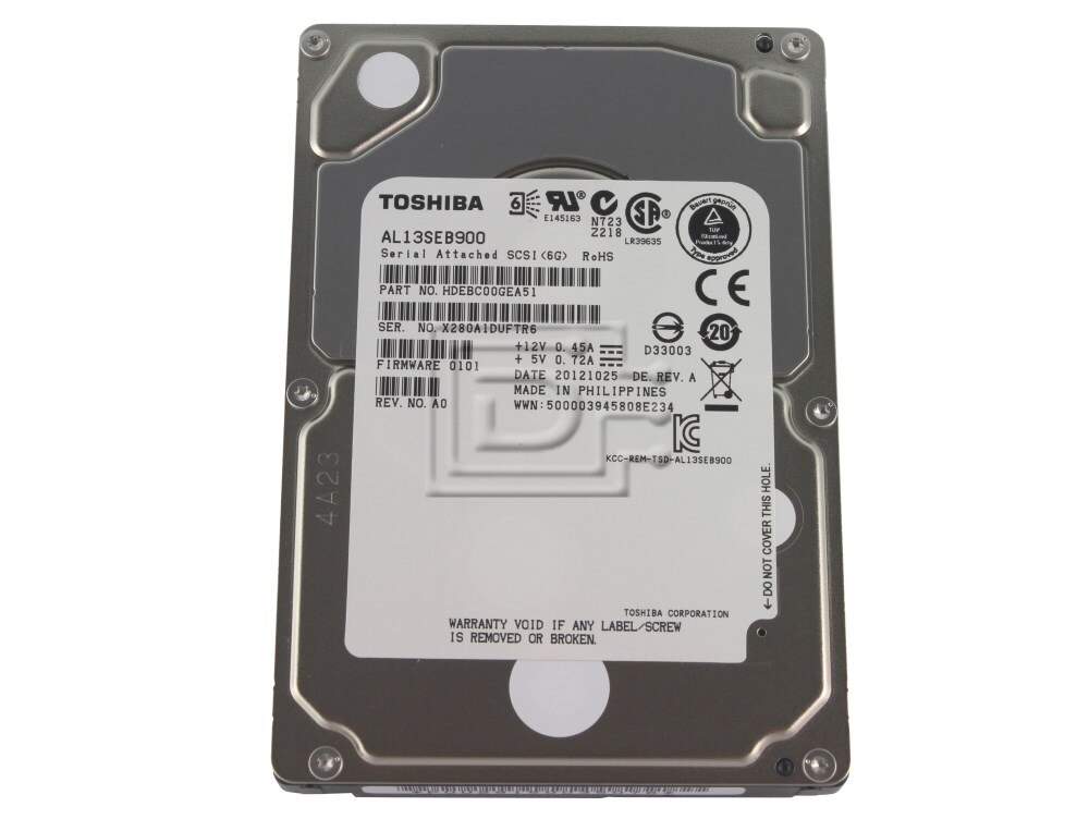 Toshiba AL13SE AL13SEB900 900GB 10K RPM SAS 6Gb/s 64MB 2.5 Hard Drive (AL13SEB900) thumbnail