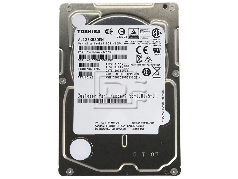 Toshiba AL13SX AL13SXB30EN 300GB 15K RPM SAS 12Gb/s 512n 128MB 2.5 Hard Drive (AL13SXB30EN) thumbnail