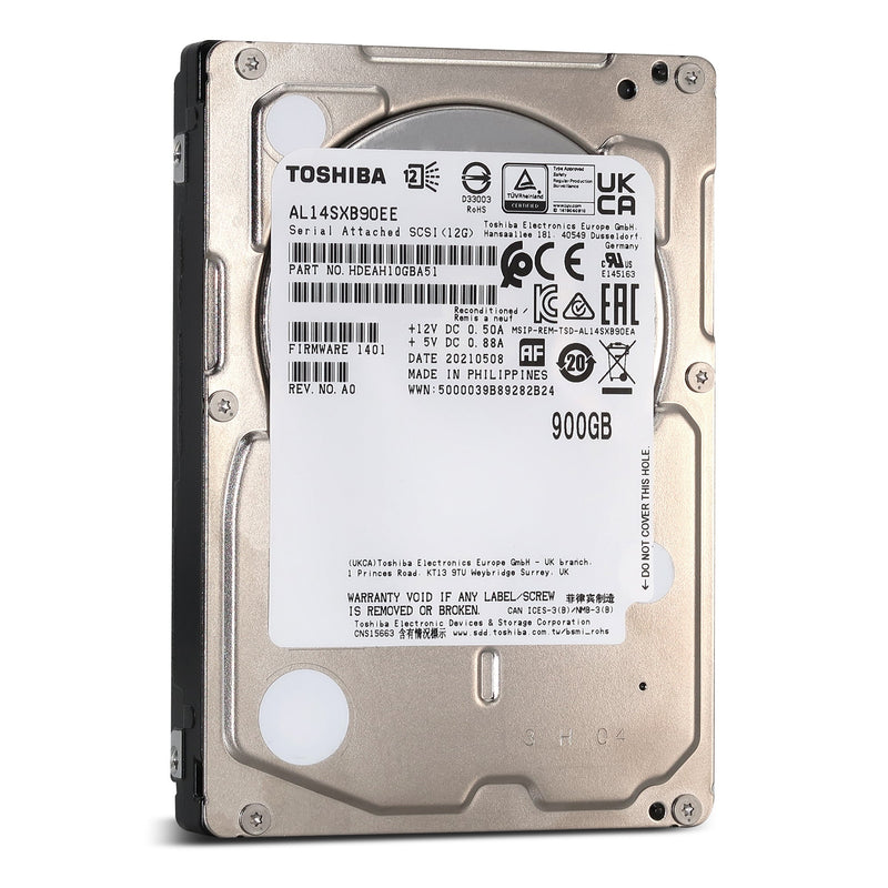 Toshiba AL14SXB AL14SXB90EE 900GB 15K RPM SAS 12Gb/s 512e 2.5in Hard Drive (AL14SXB90EE) thumbnail
