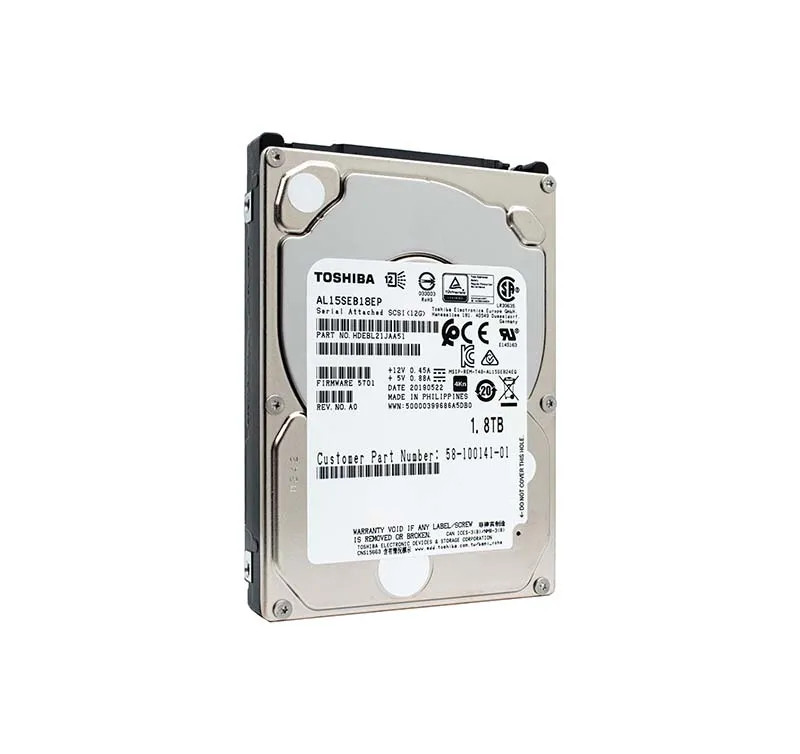 Toshiba AL15SE AL15SEB18EP 1.8TB 10K RPM SAS 12Gb/s 4Kn 128MB 2.5 Hard Drive (AL15SEB18EP) thumbnail