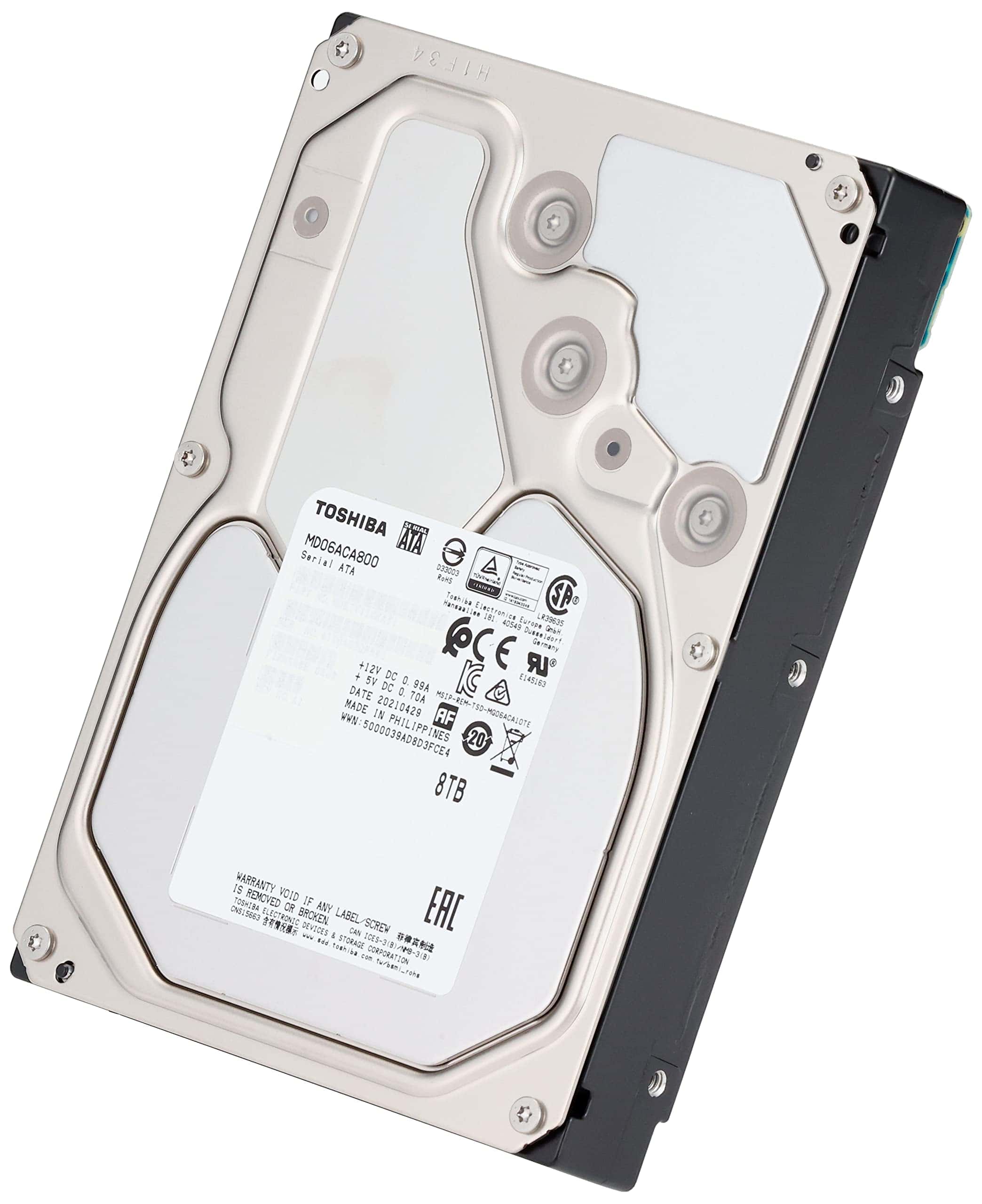Toshiba MD06 MD06ACA800V 8TB 7.2K RPM SATA 6Gb/s 512e 3.5in Hard Drive (MD06ACA800V) thumbnail
