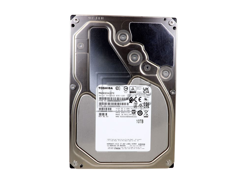 Toshiba MG06 MG06SCA10TEY 10TB 7.2K RPM SAS 12Gb/s 512e 3.5in Hard Drive (MG06SCA10TEY) thumbnail