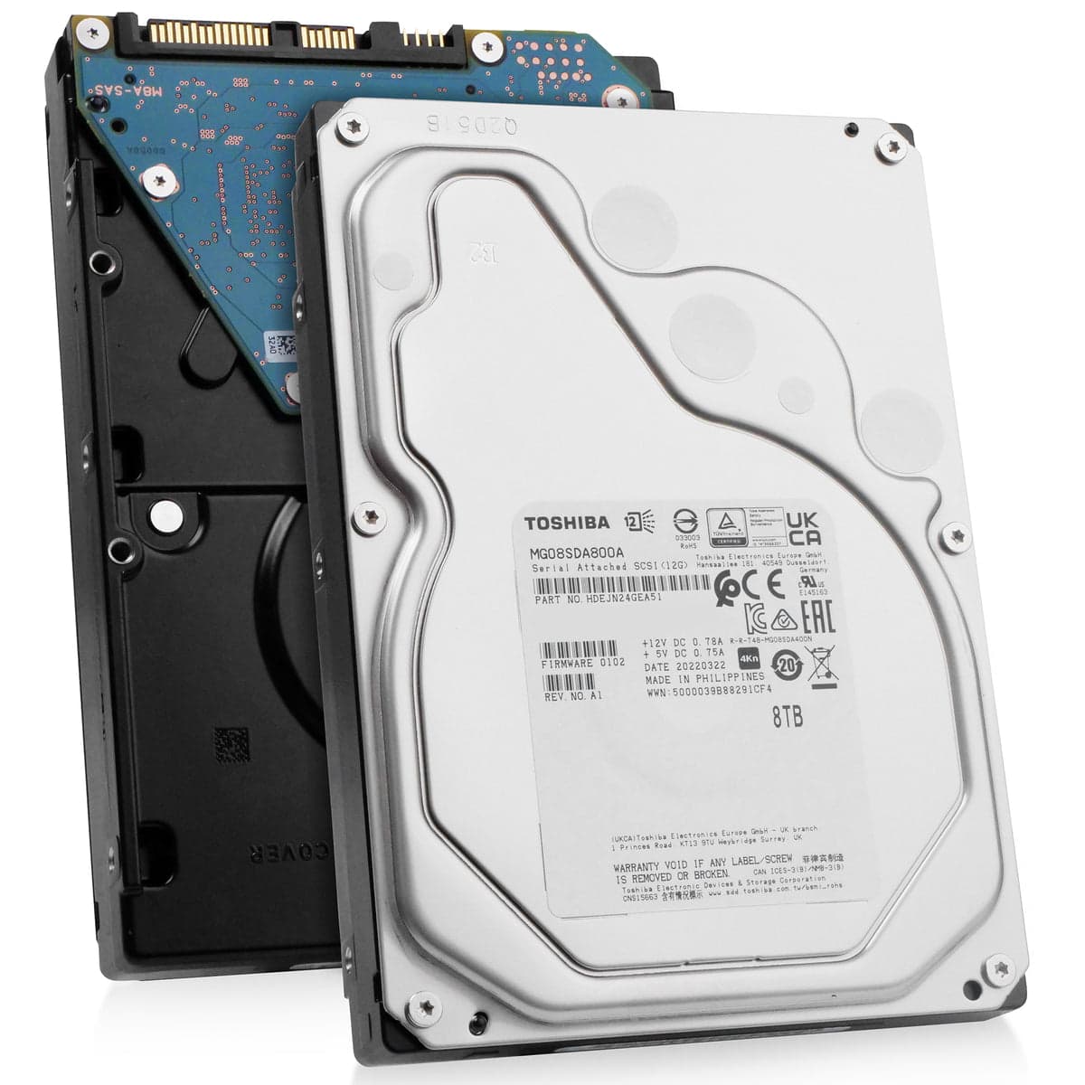 Toshiba MG08-D MG08SDA800A 8TB 7.2K RPM SAS 12Gb/s 4Kn 3.5in Hard Drive (MG08SDA800A) thumbnail